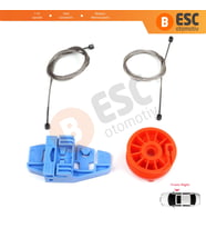 Renault Scenic MK2 JM0/1 2003-2009 4/5 Kapı 8200118775 İçin Elektrikli Ön Sağ Cam Kriko Tamir Seti