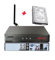 4 Kanal Wi-Fi ve 1 TB HDD'li 5 Mp H265+ Hıbrıt Araç, Insan ve Yüz Tanımalı Xmeye Kayıt Cihazı