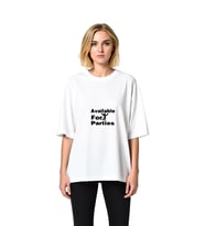 Partiler İçin Hazırım Baskılı Kadın Oversize Tişört