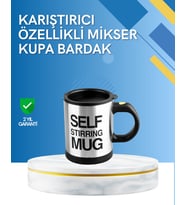 Northcity Çift Katmanlı Termos Özellikli Karıştırma Motorlu Kupa - Kendiliğinden Karıştıran Sıcak İçecek Çözümü
