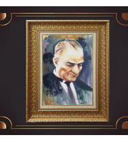 ÖZEL SERİ ALTIN VARAKLI ATATÜRK TABLO S1036
