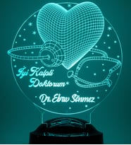 Love Lamp İyi Kalpli Doktorum Kişiye Özel Konsept Hediye 3 Boyutlu Led Lamba