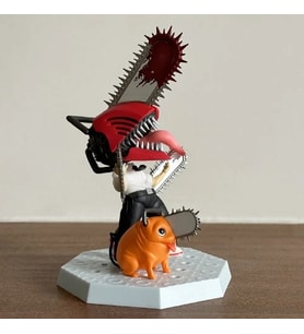 Anime Testere Adam Şekil Pochita Güç Elektrik Kawaii Q Sürüm Figural Oyuncak