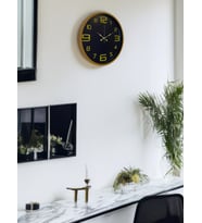 36 Cm Kahverengi Gold Rakamlı Duvar Saati (Standart)