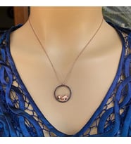 Rose Kaplama Sincap Gümüş Kolye (Karışık)