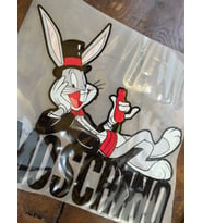 ÜTÜ İLE YAPIŞAN BUGS BUNY ARMA TİŞÖRT TRANSFER BASKI 28X27 CM