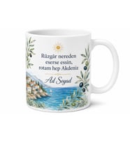 Akdenizli Temalı Baskılı Kupa Bardak Hediye Akdeniz Özel Tasarım