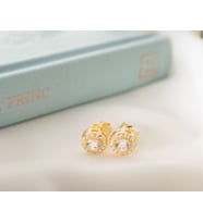 925 Ayar Gümüş Nisan Ayı Doğum Taşı ( Diamond ) Küpe
