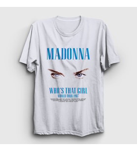 Presmono Unisex Beyaz Tour Who's That Girl Madonna T-Shirt 545440tt