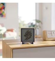 Ejderha Formlu Modern Dekoratif Obje, Ev ve Ofise Mitolojik Hava Katan Masaüstü Aksesuarı 10x10 cm