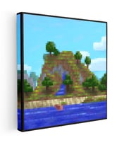 Kare Kanvas Tablo Unpacked Piksel Minecraft Tablosu Ev Ofis Salon Duvar Dekoru