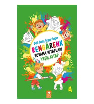 Rengarenk Boyama Kitapları - Yeşil Kitap