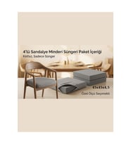 Gri Sünger 45x45x4,5 Cm Sandalye Minderi İçin