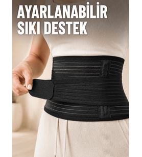 Elastik Bel Destek Korsesi Ayarlanabilir Cırtlı Sıkma Bantlı Bel Kemeri