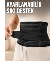 Elastik Bel Destek Korsesi Ayarlanabilir Cırtlı Sıkma Bantlı Bel Kemeri