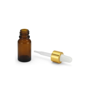 20ml - Amber Damlalıklı Kahverengi Cam Şişe - (10 ADET)