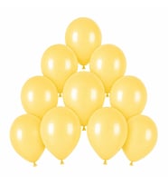 Sarı Renk Lateks makaron Balon (15 cm) - 10 Adet