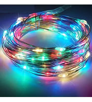 RGB 5 METRE RENKLİ PİLLİ LED IŞIK RENKLİ LED IŞIK RENKLİ YILBAŞI AĞACI IŞIĞI PARLAK PERİ LED IŞIK