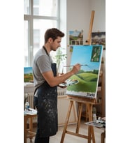 Premium 5 -Adet Sanatsal Tuval Seti – Arkadan Zımbalı 35x50 cm