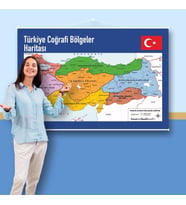 Türkiye Coğrafi Bölgeler Haritası 100X150
