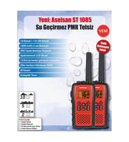 Aselsan ST-1085 10Km Su Geçirmez IPX7 Pmr El Telsizi (2'li Set) (Turuncu)