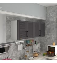 Kenzlife hazır mutfak dolabı havuç60 gri mod2 60*160*32 mebran kapak suntalam gövde