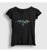 Presmono Kadın Siyah Eagle Pink Floyd T-Shirt 76431tt
