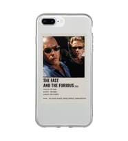 Iphone 7 Plus / 8 Plus Uyumlu Hızlı ve Öfkeli Minimalist Poster Desenli Şeffaf Telefon Kılıfı