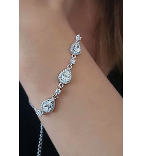 SKY DIAMOND Gümüş Lüks Bayan Bileklik