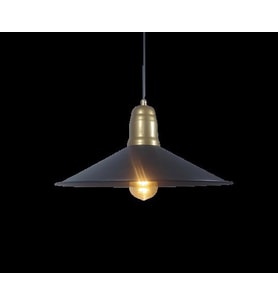 mylights  retro rustik vintage metal tekli sarkıt avize  40 cm en (Siyah)