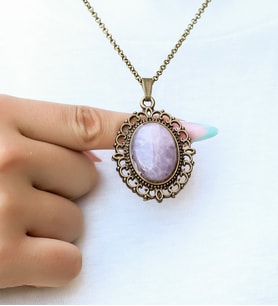 Doğal Taş Pembe Kuvars Doğal Taşlı Otantik Kadın Kolye 45 Cm Zincirli euk13pk