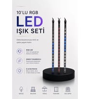 Dekoratif Ortam Aydınlatması RGB LED 10’lu Çubuk Seti