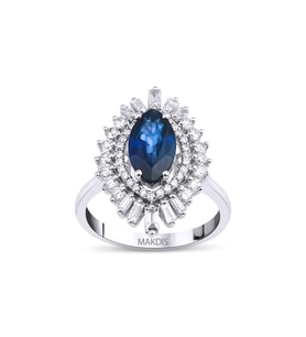2.70 Karat Safir Pırlanta Yüzük