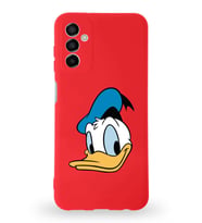 Samsung Galaxy M13 Uyumlu Lansman Kılıf Altı Kapalı İçi Kadife  Donald Duck-B Tasarımlı  Kapak (Şeffaf)