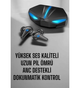 Bluetooth Oyuncu Kulaklığı Led Işıklı Kablosuz Anc Özelliği