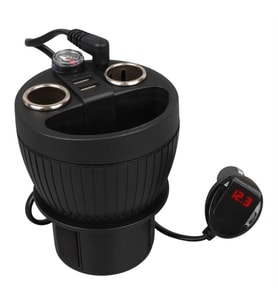 Ayt Olesson 1640 12-24V Çiftli Çift Usbli 120W 80Cm Kablolu Dijital Ekranlı Araç Oto Tır Çakmak Çoklayıcı Çakmaklık Çoğaltıcı