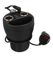 Ayt Olesson 1640 12-24V Çiftli Çift Usbli 120W 80Cm Kablolu Dijital Ekranlı Araç Oto Tır Çakmak Çoklayıcı Çakmaklık Çoğaltıcı