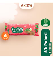 Organik Vegan Çilekli ve Fındıklı Yulaf Bar - 6 adet