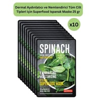 DERMAL Aydınlatıcı ve Nemlendirici Ispanak Maske 25 gr 10 Adet