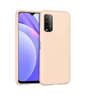 Xiaomi Redmi 9t Kılıf Nano İçi Kadife Silikon - Pudra