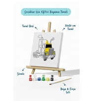 Tır Boyama Tuvali – Şövaleli Boya Seti 20x20