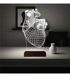Luvivia Kalp Cerrah Kişiye Özel 3D Lamba - Masa Gece Lambası