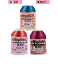 3 Adet Altınbaşak Oya ve Dantel İpi 20 gr - Royaleks - No: 047 - 089 - 021