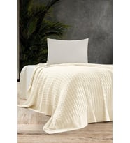 Petra  Triko Yatak Örtüsü Tek Kişilik 180 X 230 (Kemik)