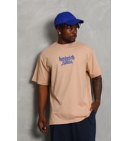Erkek Baskılı T-Shirt Kısa Kol Bisiklet Yaka Regular Fit Tişört - Bej