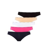 U.S. Polo Assn. Kadın 5'li Slip (Lacivert-Fuşya-Ten-Beyaz-Siyah) (Çok Renkli)