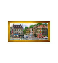 Manzara Temalı Kanvas Tablo 50 x 70 cm Gold Çerçeve