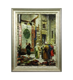 e38 EL İŞÇİLİĞİ HALI TÜCCARI ALİMİNYUM KABARTMA TABLO 58x74 cm-6386