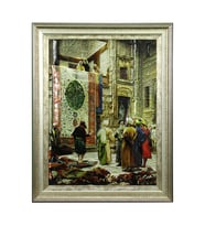 e38 EL İŞÇİLİĞİ HALI TÜCCARI ALİMİNYUM KABARTMA TABLO 58x74 cm-6386