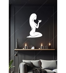 Spa Salon Ahşap Duvar Dekoru Duvar Tablosu (Beyaz)